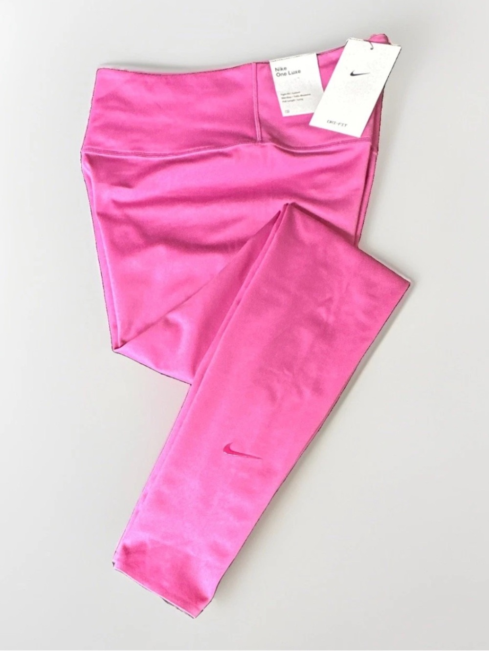 Nike One Luxe Mid Rise Women’s 7/8 Leggings Rare Vibrant Bright Pink Shade Small